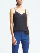 Banana Republic Womens Easy Care Seamed Crepe Cami - Navy