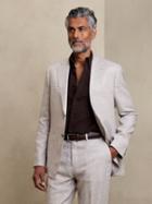 Baia Houndstooth Linen Suit Jacket