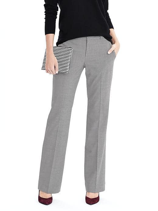 Banana Republic Womens Logan Lightweight Wool Pant - Light Gray