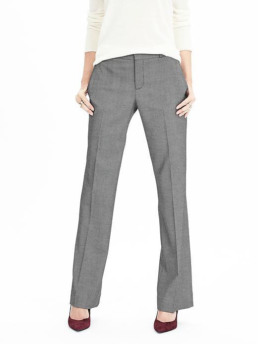 Banana Republic Logan Fit Herringbone Pant Size 00 Petite - Black And White