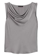 Banana Republic Womens Cowl Neck Top - Silver Star