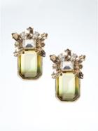 Banana Republic Ombre Stone Stud Earrings - Green
