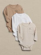 Essential Supima Long-sleeve Bodysuit 3-pack For Baby