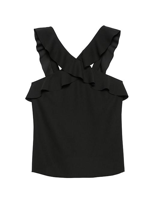 Banana Republic Cross-front Ruffle Top