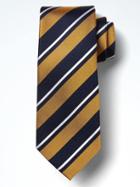 Banana Republic Mens Classic Stripe Silk Nanotex Tie - Golden Rinse
