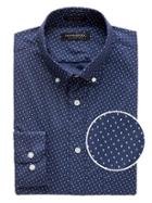 Banana Republic New Slim-fit Tech-stretch Cotton Dot Shirt