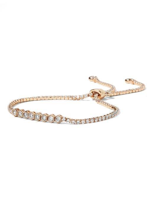 Banana Republic Delicate Deco Slider Necklace - Rose Gold