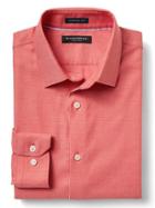Banana Republic Mens Camden Fit Non Iron Square Weave Shirt - Saucy Red