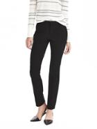 Banana Republic Womens Ryan Fit Black Slim Straight Pant Size 0 Regular - Black