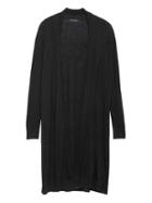 Banana Republic Womens Silk Cotton Duster Cardigan Sweater Black Size Xxs