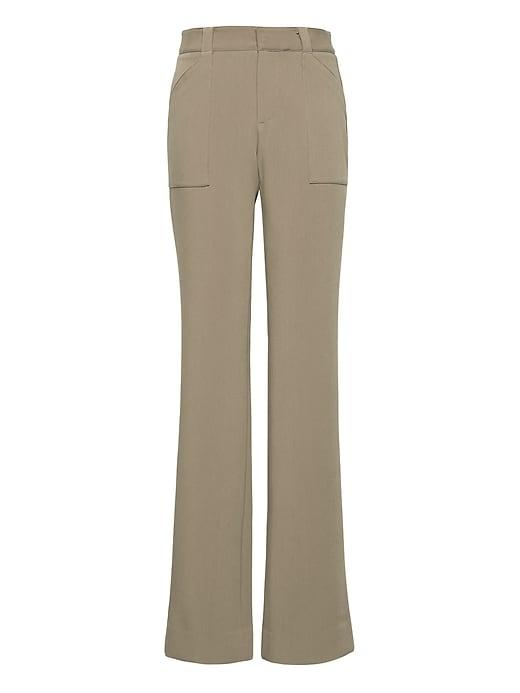 Banana Republic Womens Logan Trouser-fit Bi-stretch Utility Pant Tuscany Green Size 2