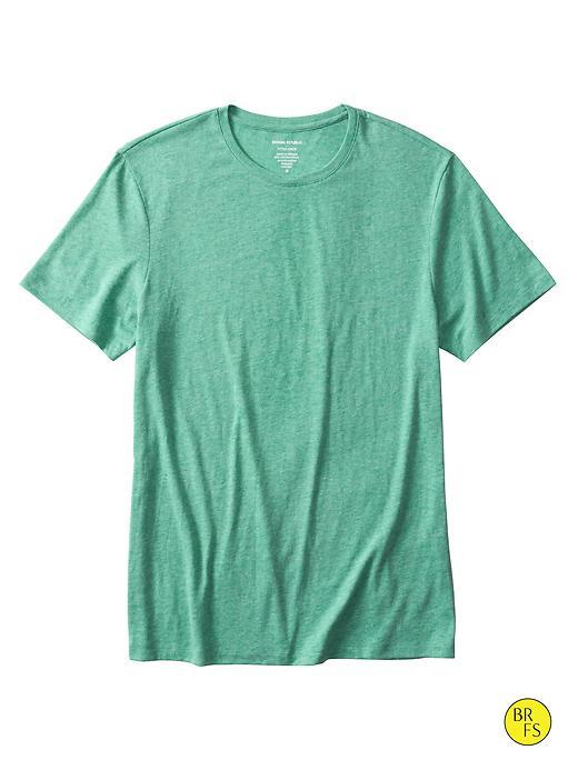 Banana Republic Mens Factory Fitted Crew Neck Tee Size L - Cadmium Green