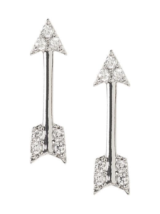Banana Republic Delicate Arrow Stud Earring - Silver