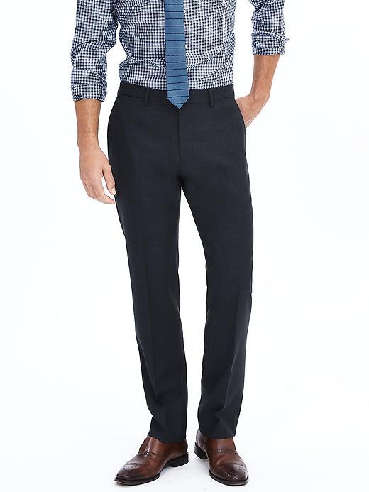 Banana Republic Mens Modern Slim Textured Navy Wool Suit Trouser Size 30w 32l - Preppy Navy