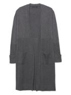 Banana Republic Womens Italian Superloft Ribbed Duster Cardigan Sweater Heathered Charcoal Size Xs