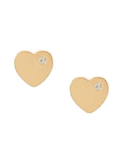 Banana Republic Heart With Stone Stud Earring