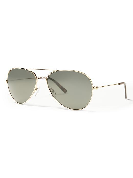 Banana Republic Mason Sunglasses Size One Size - Gold/green