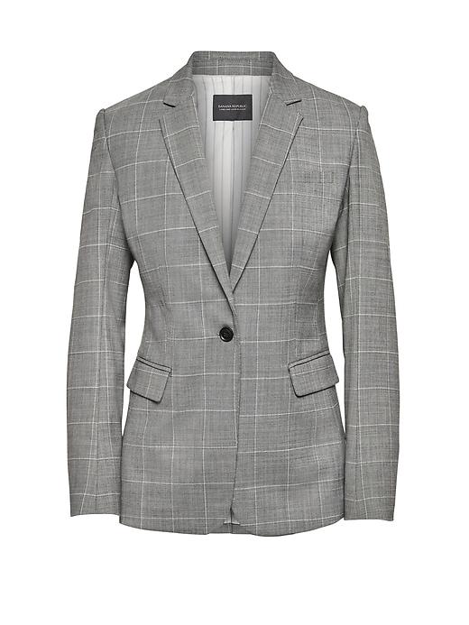Banana Republic Long And Lean-fit Washable Wool Blend Blazer