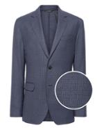 Banana Republic Mens Slim Smart-weight Performance Wool Blend Houndstooth Suit Jacket Navy Size 38