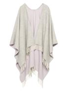 Banana Republic Womens Pop-color Wool Blend Poncho Heather Light Gray Size One Size