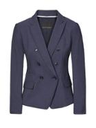 Banana Republic Womens Double Breasted-fit Lightweight Wool Blazer Navy Size 16