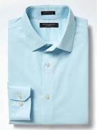 Banana Republic Mens Camden Fit Non Iron Solid Shirt - Horizon Blue