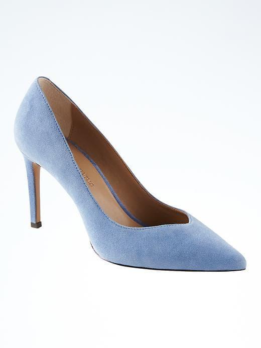 Banana Republic Womens Madison 12 Hour Pump - Caribbean Blue Suede