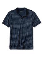 Banana Republic Mens Print Luxe Touch Polo Size L Tall - Navy