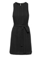 Banana Republic Womens Eyelet Shift Dress With Tie At Waist Black Size 10