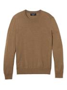 Banana Republic Mens Italian Merino Wool Crew Pullover - Camel