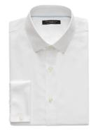 Banana Republic Mens Camden Standard-fit Non-iron French Cuff  Shirt White Size L
