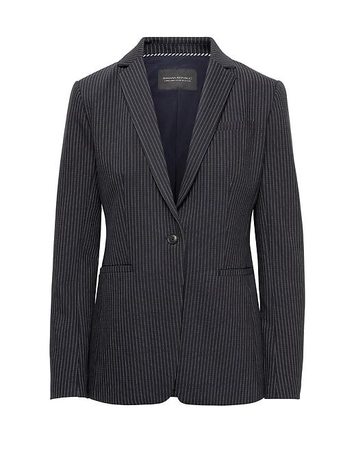 Banana Republic Long And Lean-fit Bi-stretch Pinstripe Blazer