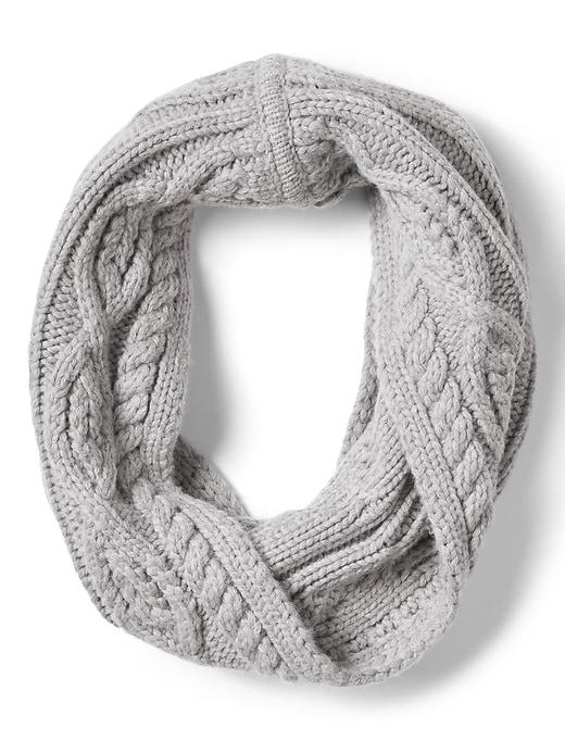 Banana Republic Womens Chunky Cable-knit Snood Scarf Light Gray Size One Size