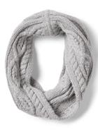 Banana Republic Womens Chunky Cable-knit Snood Scarf Light Gray Size One Size