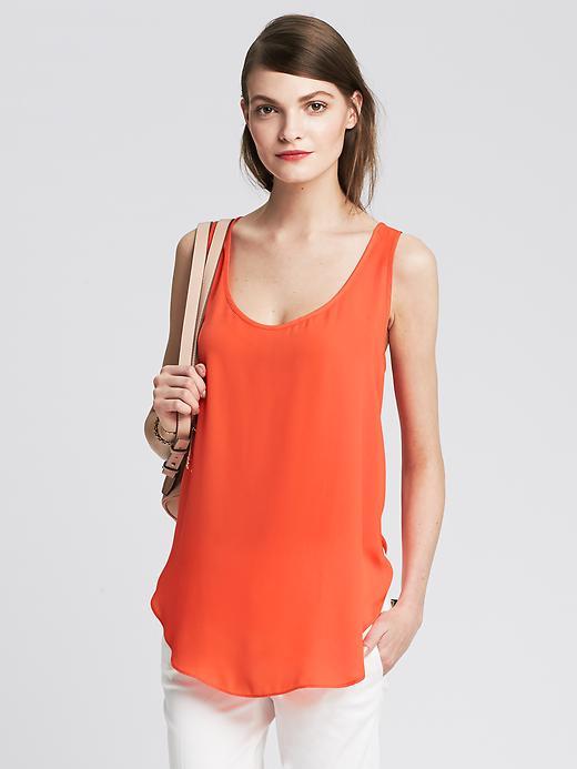 Banana Republic Womens Layer Back Tank Size L - Coral Dream