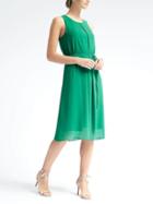 Banana Republic Womens Knit Overlay Dress - Green