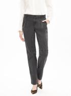 Banana Republic Womens Heritage Pleated Cuffed Chino Size 0 Regular - Dark Charcoal