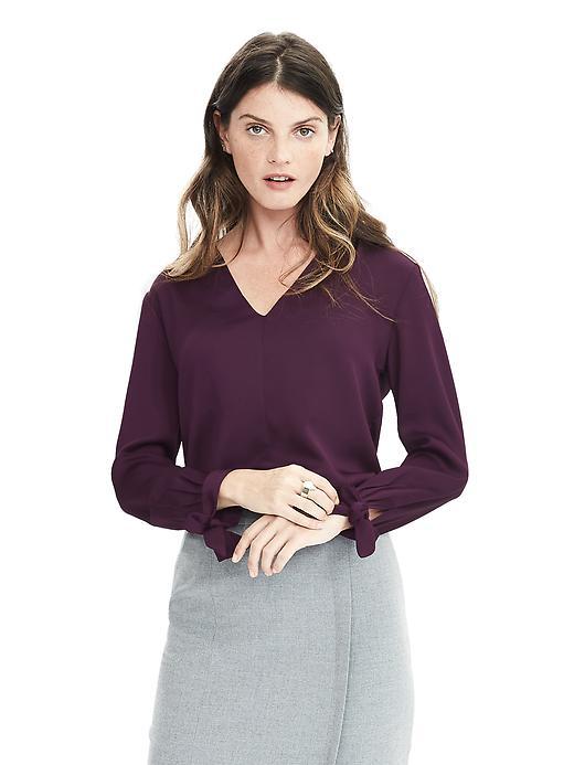 Banana Republic Womens Long Sleeve Aubrey Shirt Size L - Secret Plum
