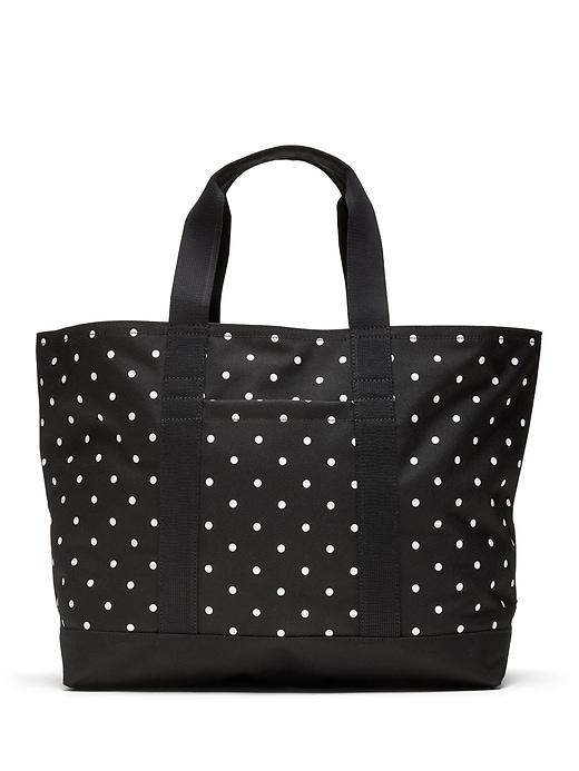 Banana Republic Womens Polka Dot Large Tote Bag Black & White Polka Dot Size One Size
