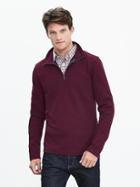 Banana Republic Mens Textured Half Zip Pullover Size L Tall - Sour Cherry