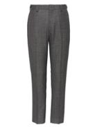 Banana Republic Mens Heritage Athletic Tapered Charcoal Plaid Wool Pant Heather Charcoal Gray Size 28w