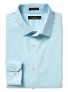Banana Republic Mens Grant Slim Fit Non Iron Solid Shirt - Horizon Blue