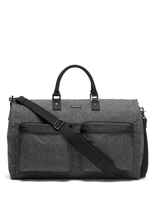 Banana Republic Mens Hook & Albert   Mlange Cordura Garment Weekender Jet Gray Size One Size