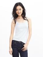 Banana Republic Womens Essential Stretch-to-fit Cami White Size Xl