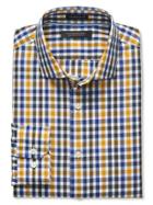 Banana Republic Mens Camden Fit Tri Tone Non Iron Shirt Size L Tall - Yellow