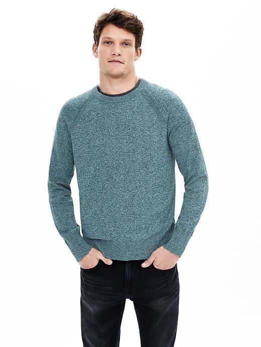 Banana Republic Mens Cotton Cashmere Crew Sweater Pullover Size L Tall - Dark Graphite