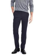 Banana Republic Womens Slim Nanotex Wool Navy Pinstripe Dress Pant - Navy