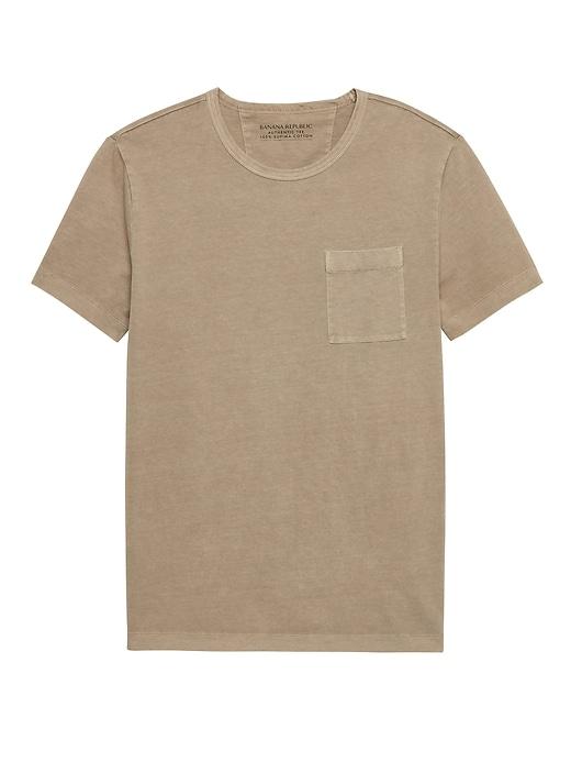 Banana Republic Mens Authentic Supima Cotton Garment Dyed T-shirt Biscuit Size L
