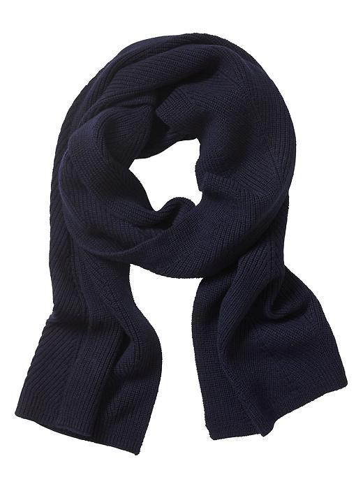 Banana Republic Mens Merino Rib Knit Scarf Size One Size - Navy