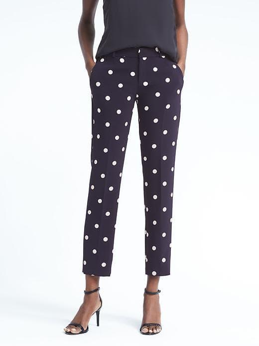 Banana Republic Avery Fit Dot Pant - Navy